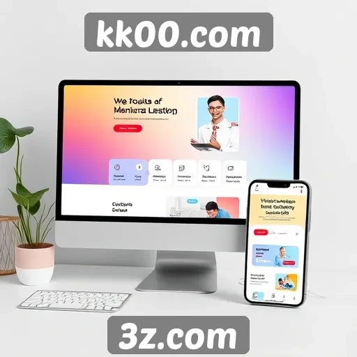 Plataforma kk00.com se destaca em design responsivo